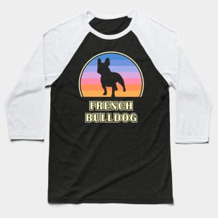 French Bulldog Vintage Sunset Dog Baseball T-Shirt